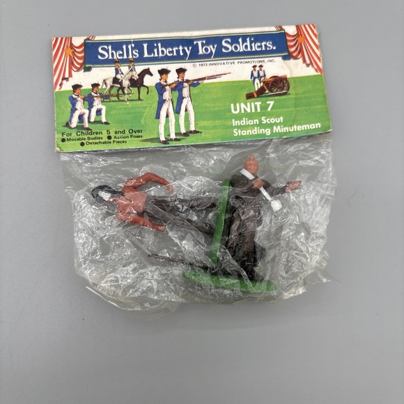 Inovative Promotions Other - Unit 7 Shell's Liberty Toy Soldiers 1972‎ NEW Indian Scout Standing Minuteman